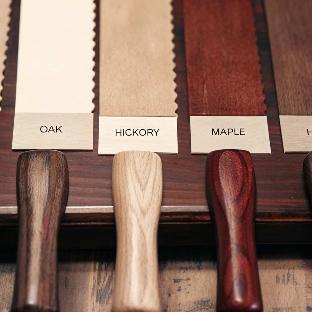 Samples of good handle woods: Hickory, Ash, Beech, Maple