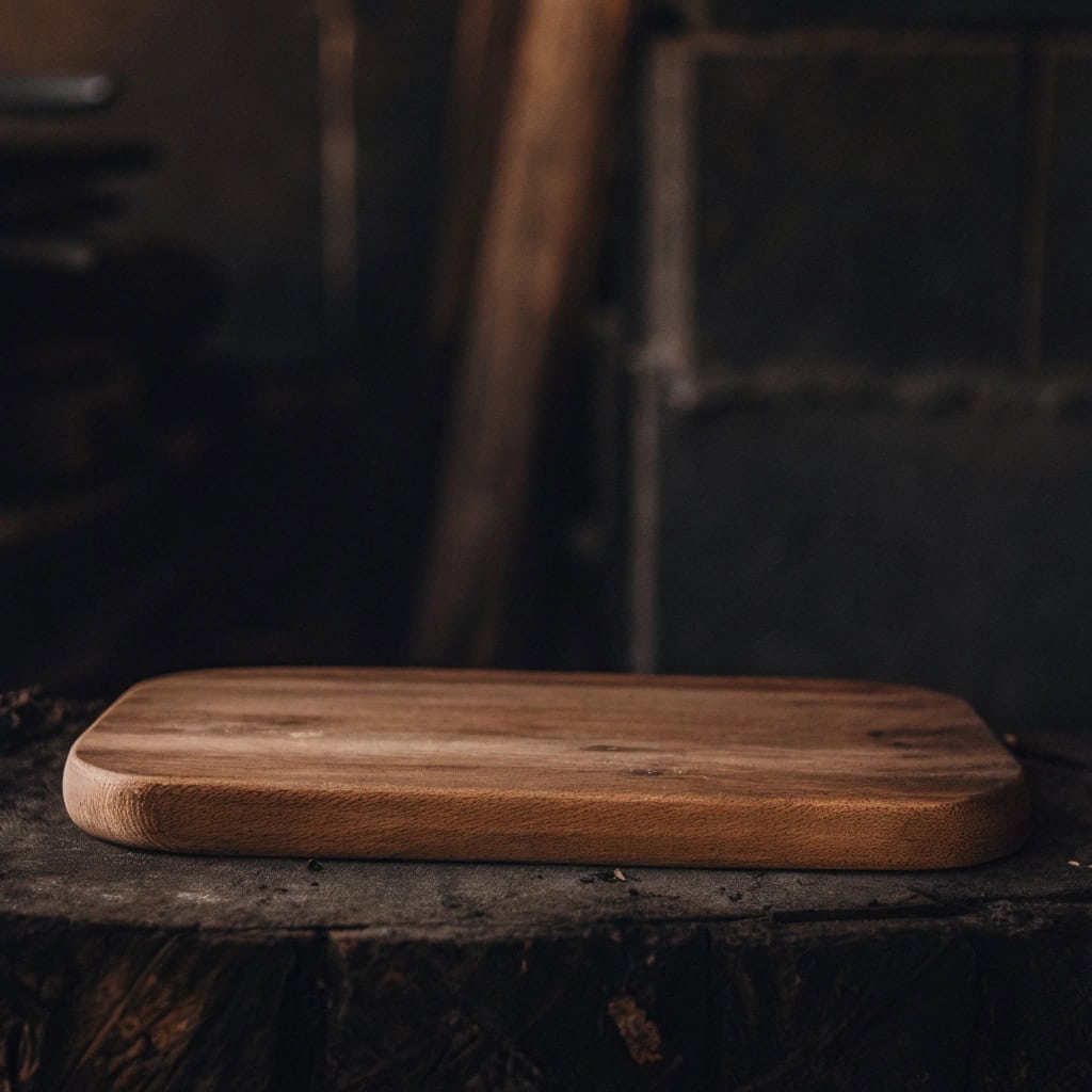 Side-by-side comparison: Wooden board vs. heavily scarred Plastic board