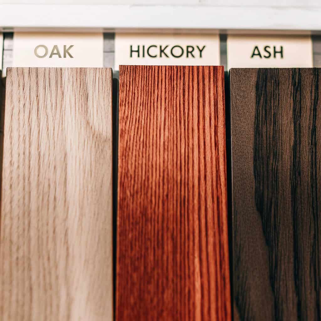 Comparing the grain and appearance of Hickory and Ash wood
