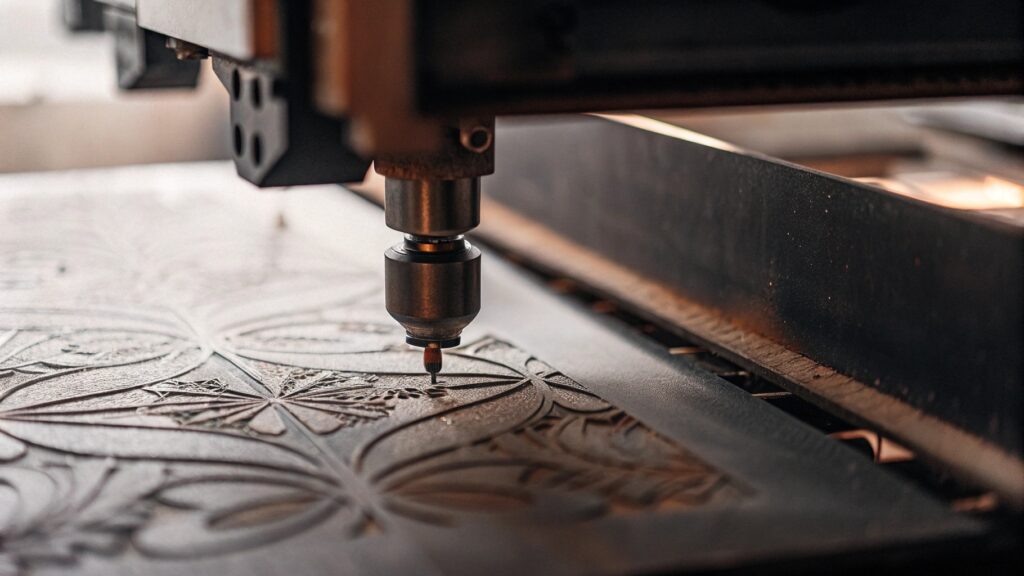 3 laser engraving on wood detail