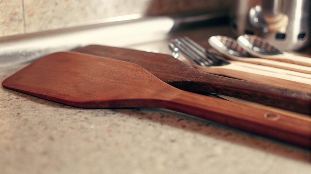 5 wood spatula instead of metal
