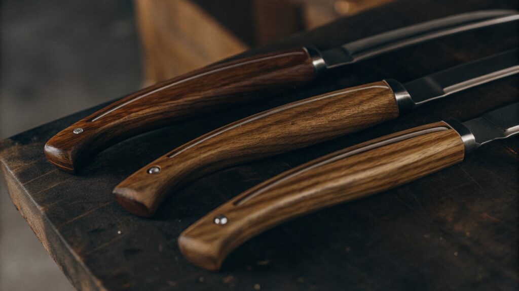 6 high quality wooden knife handles